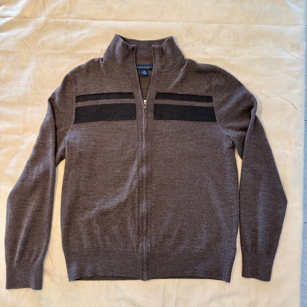 Banana republic Merino Wool full zip sweater